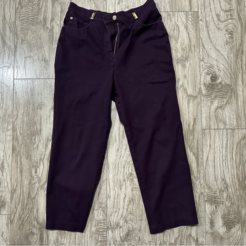 St. John Sport Essentials Dark Purple Pants
